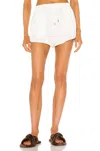 Atm Anthony Thomas Melillo Twill Pull-on Shorts In Chalk In White