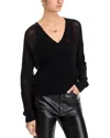 Atm Anthony Thomas Melillo Sequined Wool-blend Net Stitch Sweater In Black