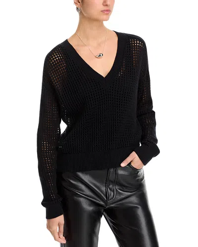 ATM ANTHONY THOMAS MELILLO ANTHONY THOMAS MELILLO V NECK MESH STITCH SWEATER