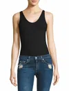 Atm Anthony Thomas Melillo V-neck Tank Bodysuit In Black In Blue