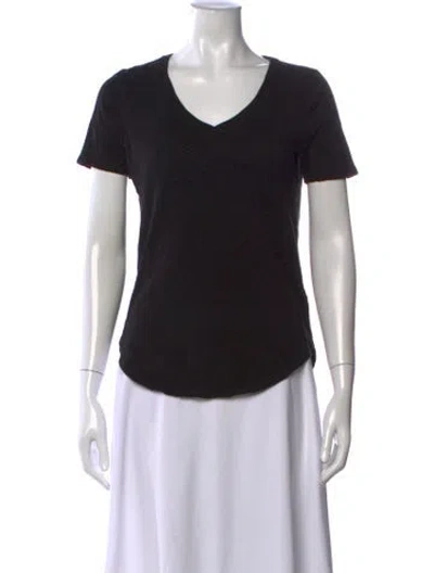 Pre-owned Atm Anthony Thomas Melillo V-neck Short Sleeve T-shirt In Black