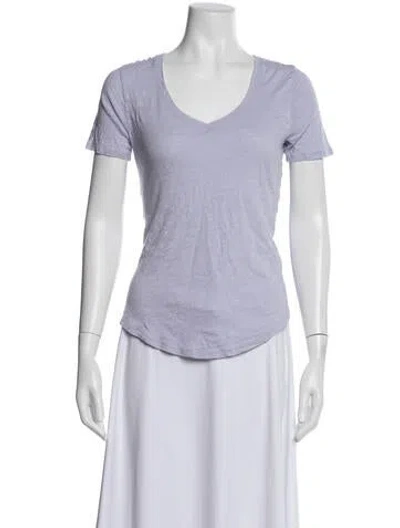 Pre-owned Atm Anthony Thomas Melillo V-neck Short Sleeve T-shirt In Blue
