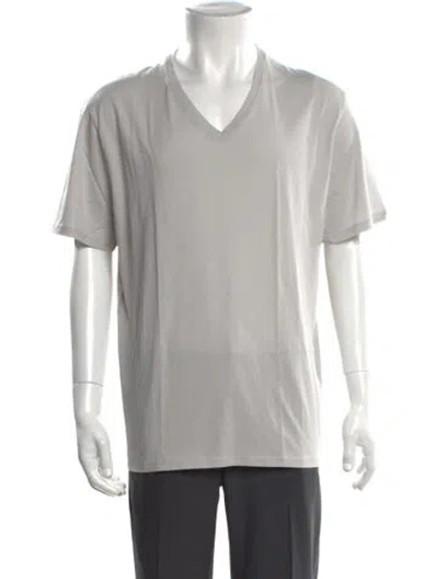 Pre-owned Atm Anthony Thomas Melillo V-neck Short Sleeve T-shirt In Grey