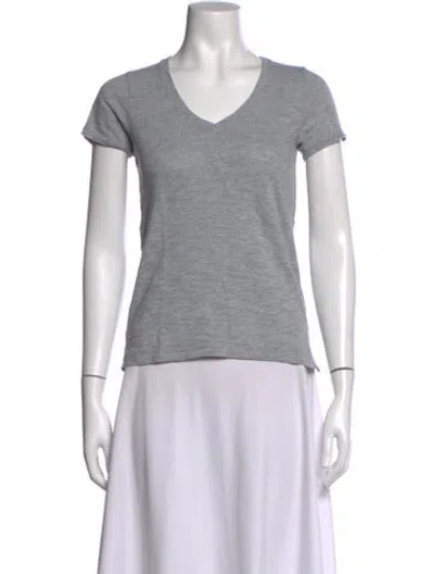 Pre-owned Atm Anthony Thomas Melillo V-neck Short Sleeve T-shirt In Grey