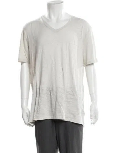 Pre-owned Atm Anthony Thomas Melillo V-neck Short Sleeve T-shirt In Neutrals