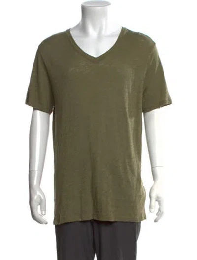 Pre-owned Atm Anthony Thomas Melillo V-neck Short Sleeve T-shirt W/ Tags In Green