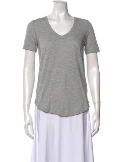 Pre-owned Atm Anthony Thomas Melillo V-neck Short Sleeve T-shirt W/ Tags In Grey