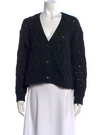 Pre-owned Atm Anthony Thomas Melillo V-neck Sweater In Black