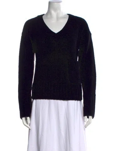 Pre-owned Atm Anthony Thomas Melillo V-neck Sweater In Black