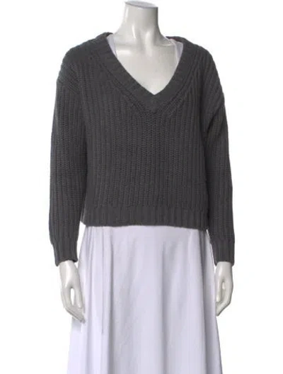 Pre-owned Atm Anthony Thomas Melillo V-neck Sweater In Gray