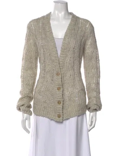 Pre-owned Atm Anthony Thomas Melillo V-neck Sweater In Neutral