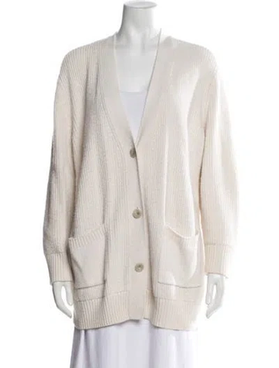 Pre-owned Atm Anthony Thomas Melillo V-neck Sweater In Neutrals