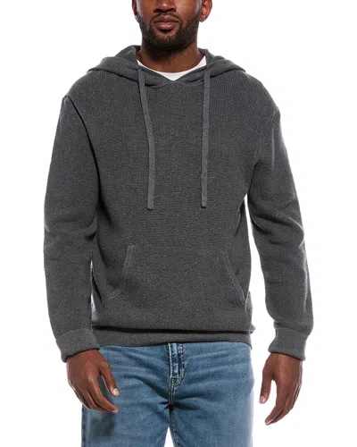 Atm Anthony Thomas Melillo Waffle Cashmere-blend Hoodie In Gray