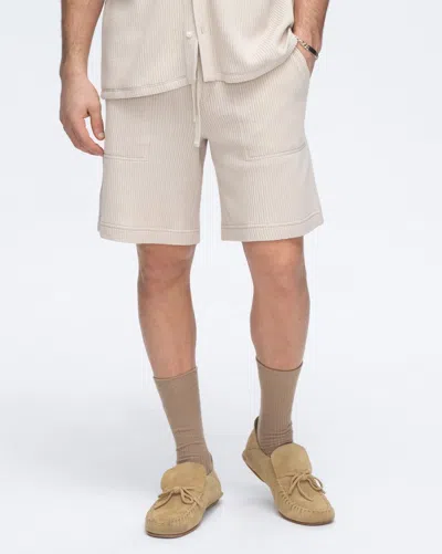Atm Anthony Thomas Melillo Waffle Patch Pocket Pull-on Short In Neutral
