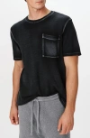 Atm Anthony Thomas Melillo Pique With Wash Short Sleeve Tee In Black