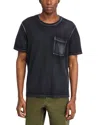 Atm Anthony Thomas Melillo Pique With Wash Short Sleeve Tee In Black
