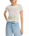 Atm Anthony Thomas Melillo Slub Jersey Watercolor Stripe Short-sleeve Schoolboy T-shirt In Watercolor