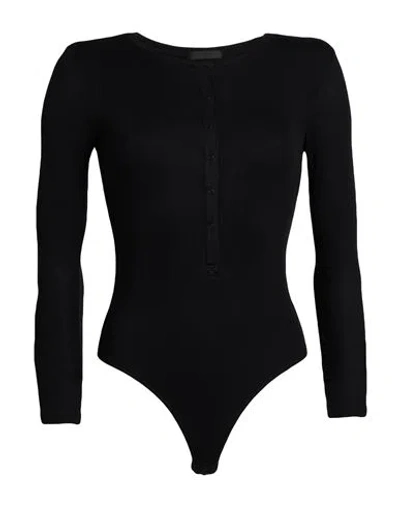 Atm Anthony Thomas Melillo Woman Bodysuit Black Size S Modacrylic, Elastane