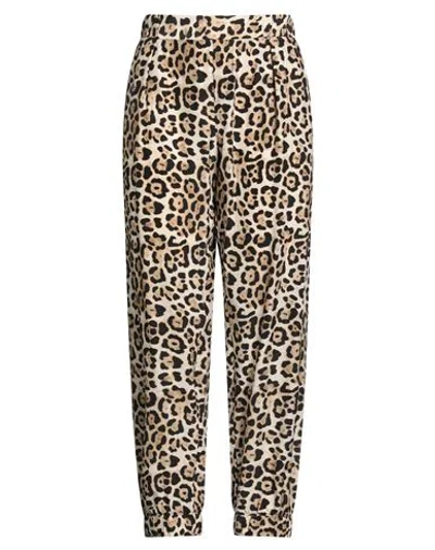 Atm Anthony Thomas Melillo Woman Pants Beige Size L Silk In Animal Print