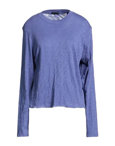 Atm Anthony Thomas Melillo Woman T-shirt Bright Blue Size M Cotton