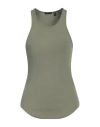 Atm Anthony Thomas Melillo Woman Tank Top Military Green Size M Pima Cotton, Modal, Elastane