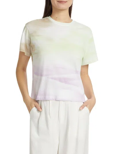 Atm Anthony Thomas Melillo Crewneck Jersey Tee In Mint Tint/multi