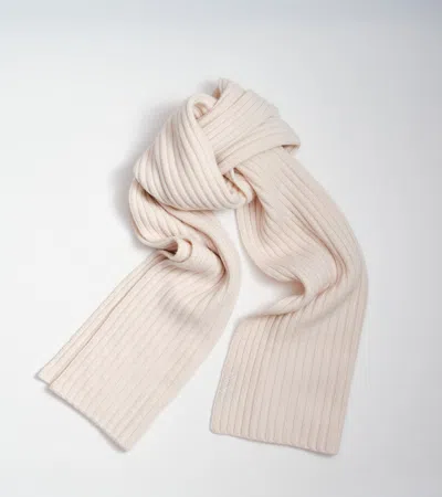 Atm Anthony Thomas Melillo Women's Bi Color Plaited Ribbed Scarf Cashmere In Neutral