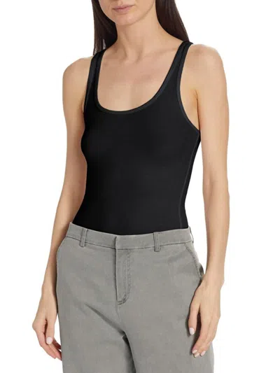 Atm Anthony Thomas Melillo Women's Boy Rib-knit Tank In Black