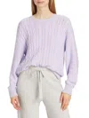 Atm Anthony Thomas Melillo Women's Cable-knit Crewneck Sweater In Pale Orchid