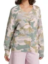 ATM ANTHONY THOMAS MELILLO WOMEN'S CAMO COTTON-CASHMERE BLEND CARDIGAN