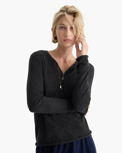 Atm Anthony Thomas Melillo Women's Cashmere Henley Sweater In Black