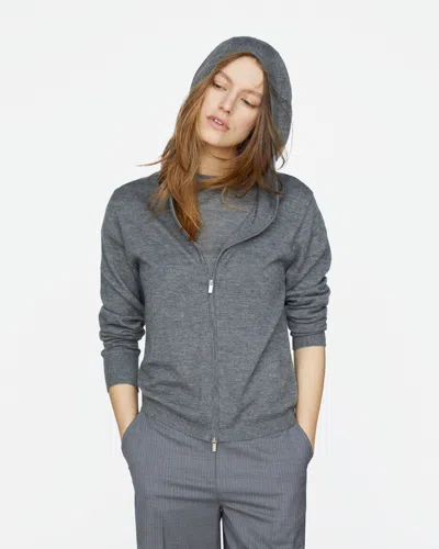 Atm Anthony Thomas Melillo Women's Cashmere Zip-up Hoodie In Gray