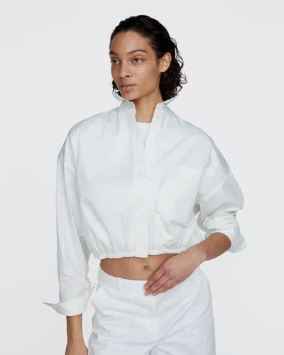 Atm Anthony Thomas Melillo Women's Cinched Waist Shirt Cotton In White