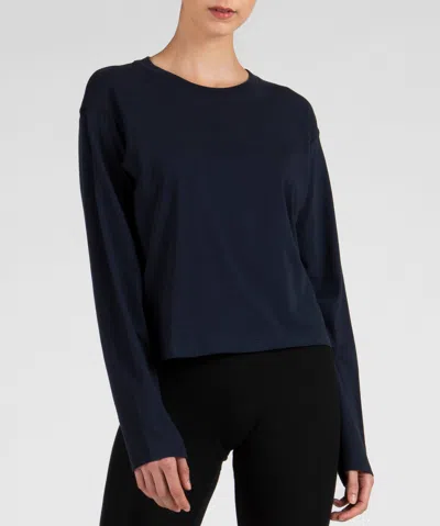 Atm Anthony Thomas Melillo Women's Classic Jersey Long Sleeve Boy T-shirt In Blue