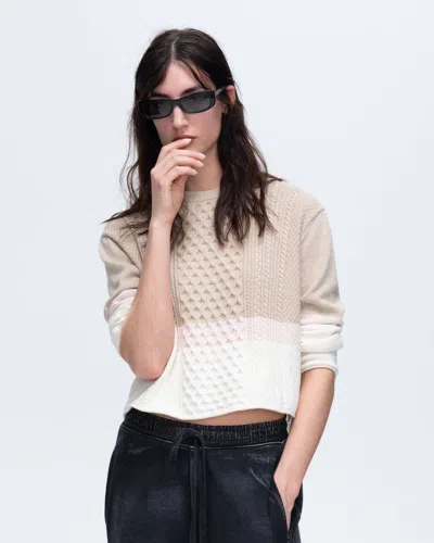 Atm Anthony Thomas Melillo Women's Cotton Cashmere Colorblock Crew Neck Sweater In Multi