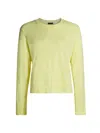 Atm Anthony Thomas Melillo Women's Cotton Long-sleeve Crewneck T-shirt In Lemon Chiffon