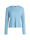 Atm Anthony Thomas Melillo Women's Cotton Long-sleeve Crewneck T-shirt In Summer Sky