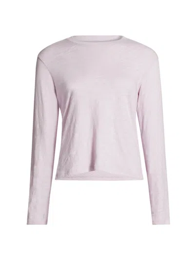 Atm Anthony Thomas Melillo Women's Cotton Long-sleeve Crewneck T-shirt In Violet Breeze