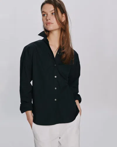 Atm Anthony Thomas Melillo Women's Cotton Poplin Boyfriend Shirt In Black