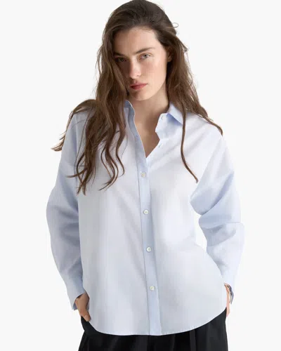 Atm Anthony Thomas Melillo Women's Cotton Poplin Boyfriend Shirt In Blue