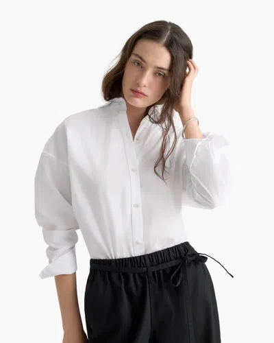 Atm Anthony Thomas Melillo Women's Cotton Poplin Boyfriend Shirt In White