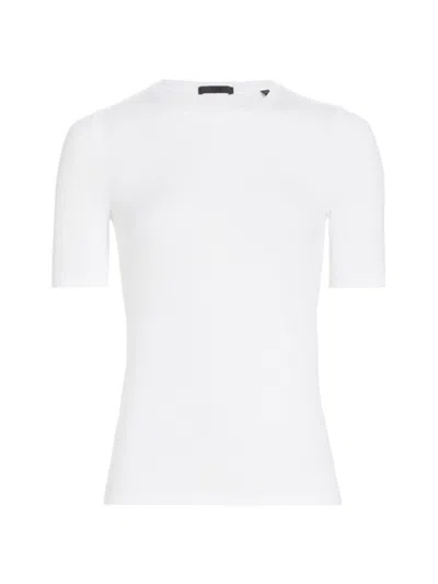 Atm Anthony Thomas Melillo Women's Crewneck Fitted Top In White