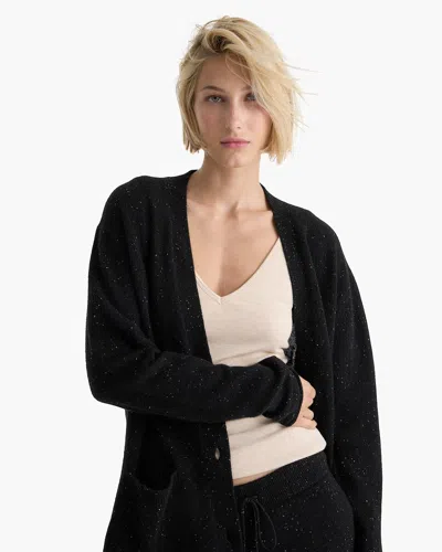 Atm Anthony Thomas Melillo Women's Donegal Cashmere Grandpa Cardigan Sweater In Black