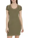 Atm Anthony Thomas Melillo Women's Rib-knit Body-con Minidress In Army
