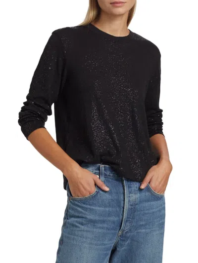 Atm Anthony Thomas Melillo Women's Foiled Slub Cotton T-shirt In Black