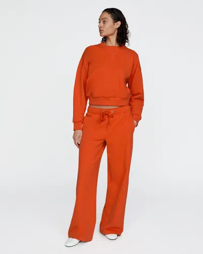 Atm Anthony Thomas Melillo Women's French Terry Open Bottom Sweatpants Cotton In Red