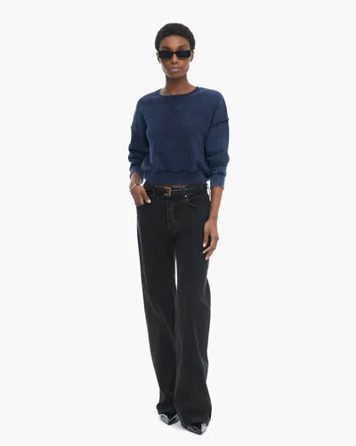 Atm Anthony Thomas Melillo Women's French Terry Pigment Wash Crew Neck Sweatshirt In Blue