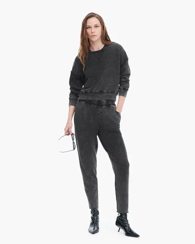 Atm Anthony Thomas Melillo Women's French Terry Pigment Wash Cut-off Sweatpants In Black