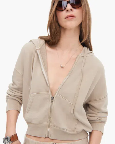 Atm Anthony Thomas Melillo Women's French Terry Pigment Wash Zip-up Hoodie In Brown