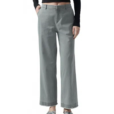 Atm Anthony Thomas Melillo Women's Garment Wash Cotton Twill Boyfriend Pants In Olive Drab In Gray